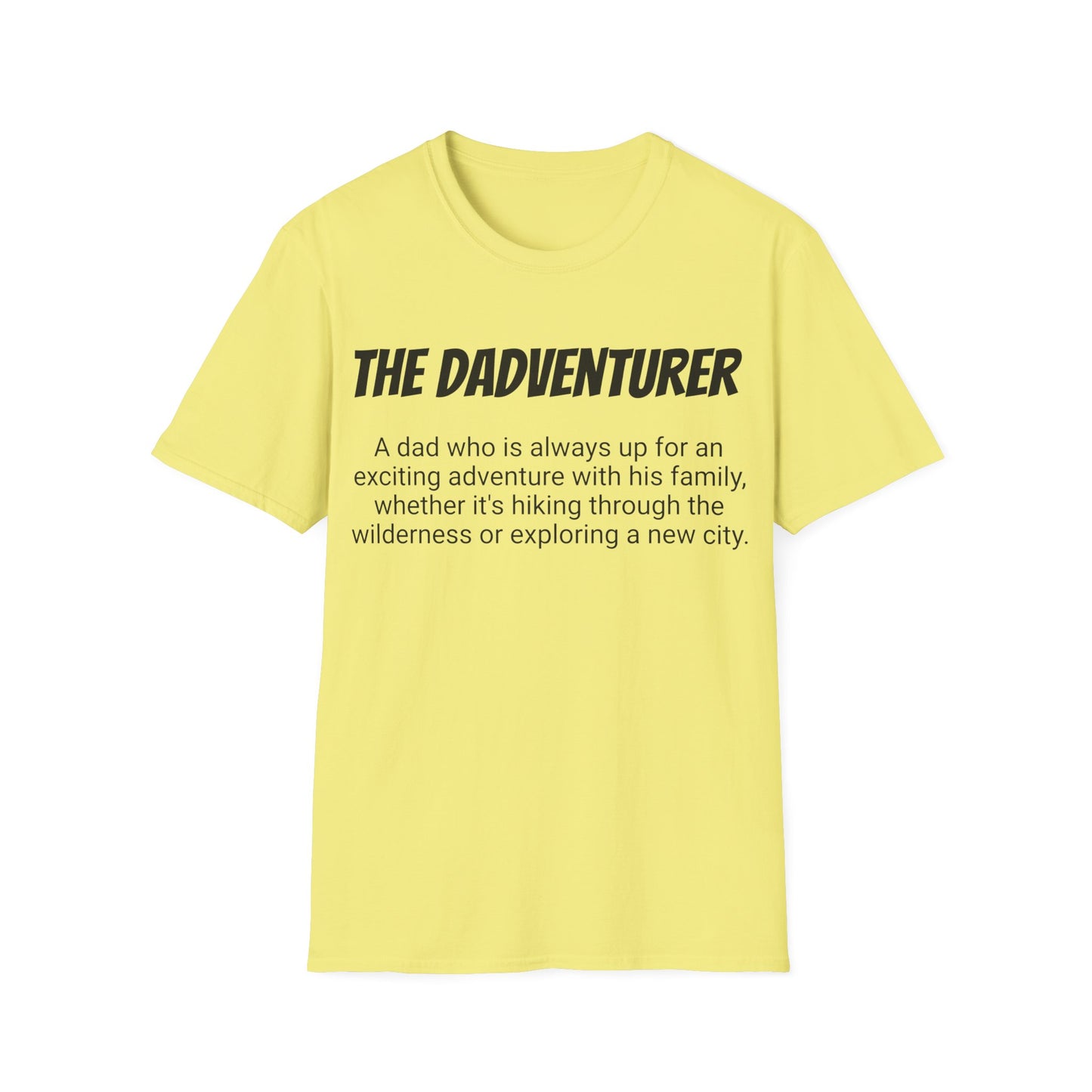 Funny Dad's Mens Softstyle T-shirt, "The Dadventurer", Father's Day Gift, Tee for Him, Adult Humorous Unique Novelty Present