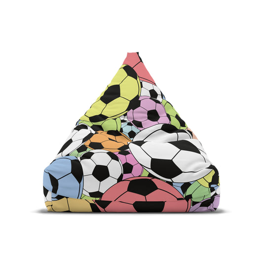 3D Soccer Bean Bag Chair Cover Sports Home Decor Colorful Football Beanbag Gaming Room Chair Gift for Boys Adult Man Cave Beanbag Gift