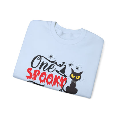 One Spooky Teacher Sweatshirt Cute Spooky Teacher Sweater Retro Teacher Halloween Sweatshirt Black Cat Lover Teacher Sweater Back To School