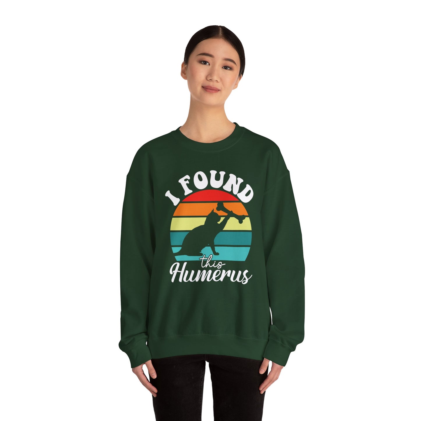 I Found This Humerous Sweatshirt Funny Retro Halloween Sweater Funny Cat Halloween Sweatshirt Bone Joke Crewneck Spooky Fall Season Apparel