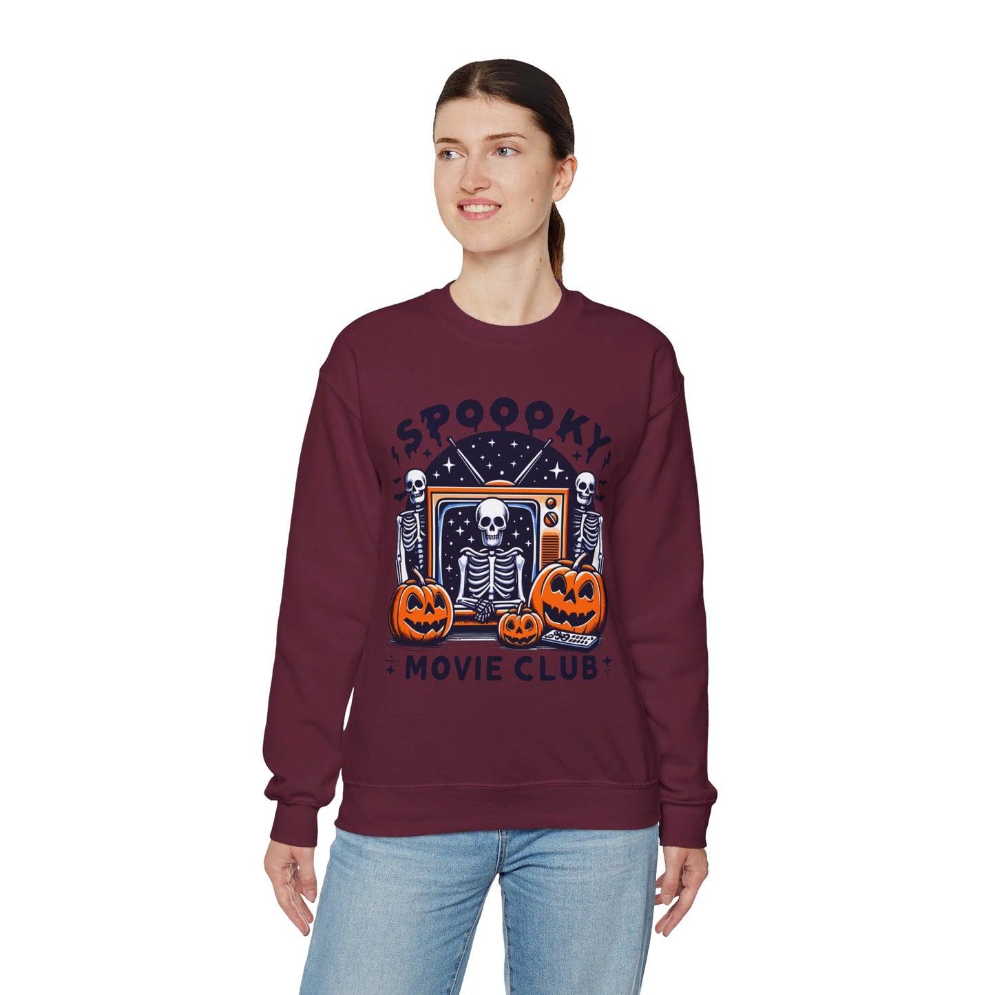 Spooky Movie Club Sweatshirt Spooky Season Sweater Horror Movie Addict Sweatshirt Halloween Sweater Horror Movie Fan Club Gift Scary Movie