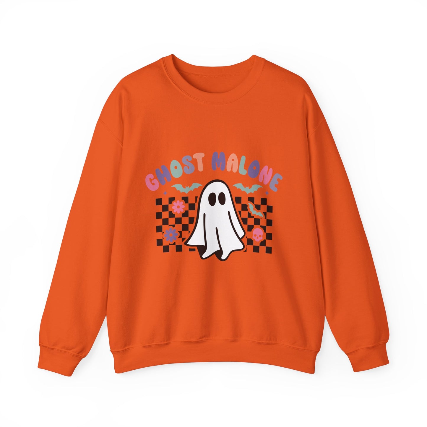 Ghost Malone Sweatshirt Retro Vintage Halloween Sweater Cute Ghost Sweat Funny Halloween Crewneck Spooky Season Sweatshirt Stay Spooky Gift