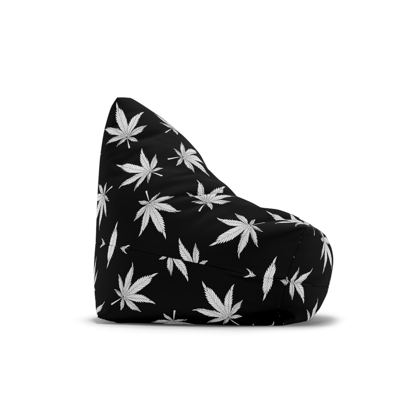 Weed Cannabis Gaming Bean Bag Chair Cover Black White Home Decor Marijuana Pot Leaves Games Beanbag Living Room Gift Adults Bedroom Man Cave