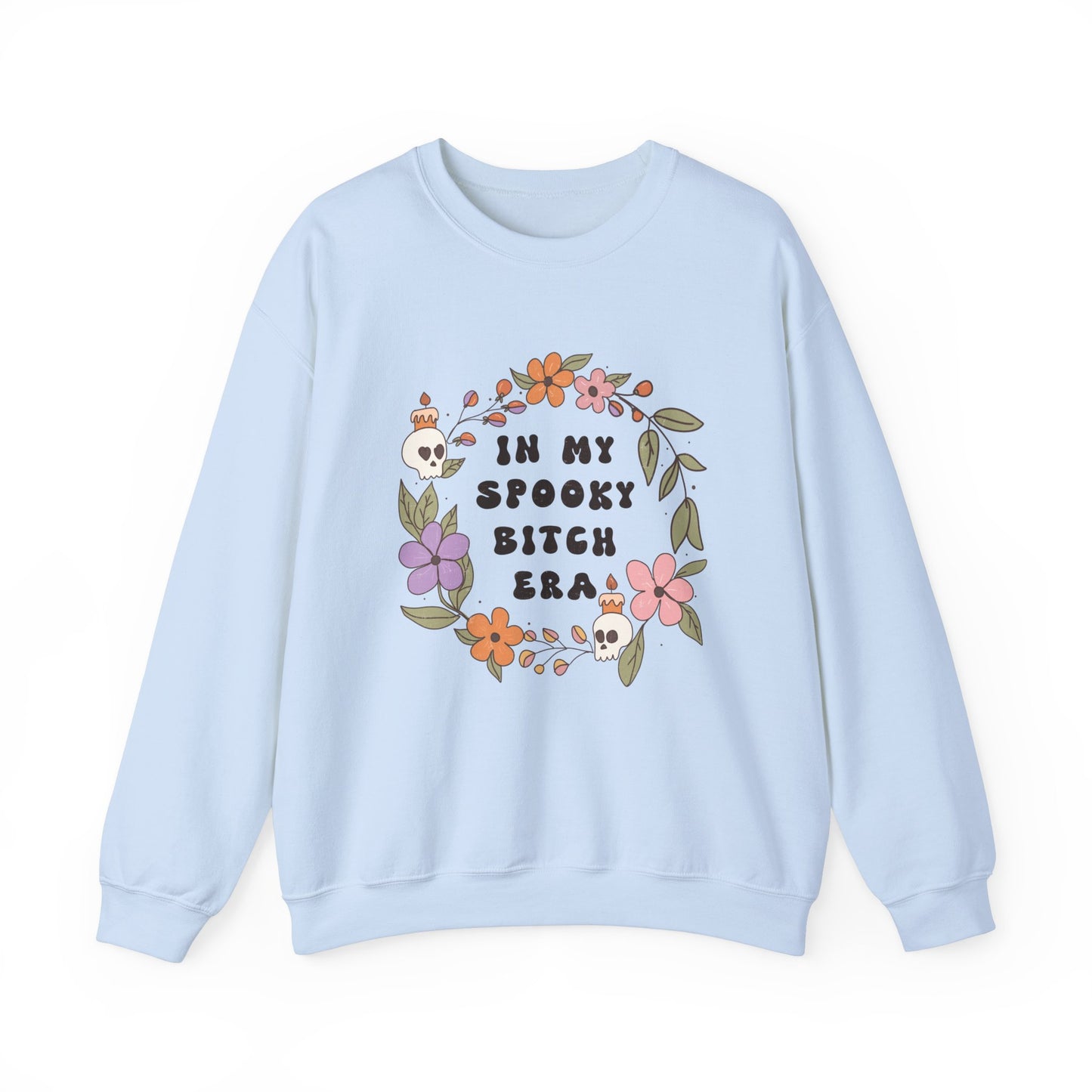 In My Spooky Bitch Era Sweatshirt Funny Halloween Sweater Trendy Retro Halloween Spooky Bitch Vintage Halloween Sweater Fall Season Women