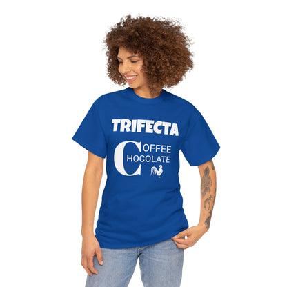 Funny Unisex Heavy Cotton Tee, "Trifecta of "C"s", Rude Adult Unique Novelty Gift, Naughty Gag T-shirt Present, Fun Divorcee