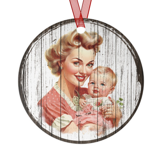 Christmas Mom and Baby Ornaments 1950s Vintage Ornament 1960s Vintage Christmas Tree Decoration 1970s Vintage New Mom Gift Heirloom Keepsake