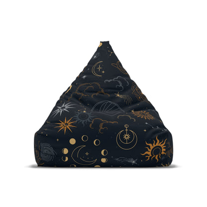 Celestial Galaxy Universe Bean Bag Chair Cover Witchy Home Decor Bohemian Aesthetic Home Gift Adult Meditation Beanbag Gaming Chair Cover