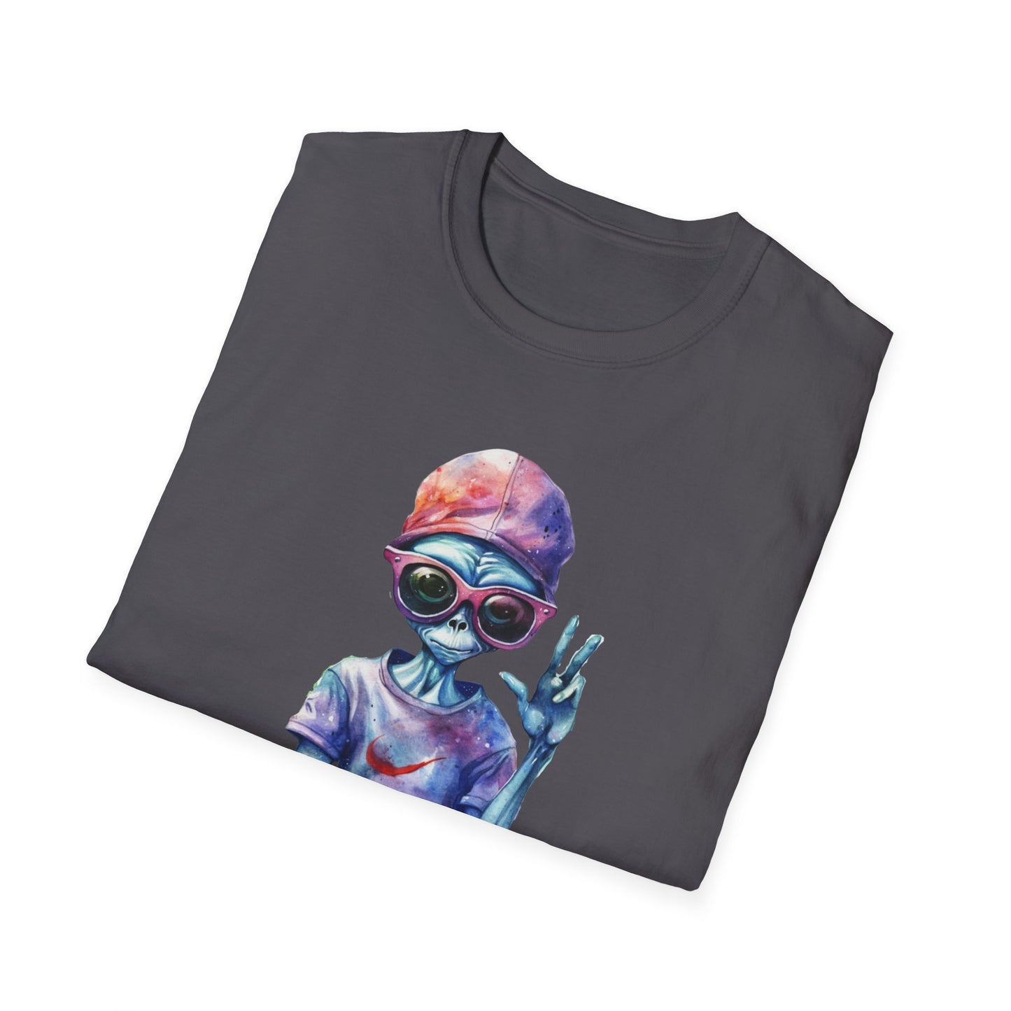 Psychedelic Retro Alien T-Shirt Graphic Art Unisex tshirt Funny UFO Tee UAP Shirts Weird Cool Gift Alien Outer Space Galaxy Zen from Beyond