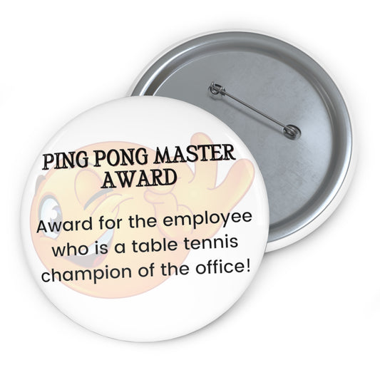 Funny Office Award Pin Button Ping Pong Master Award Pin Work Party Funny Coworkers Gift Funny Year End Office Pins Office Badges Employee