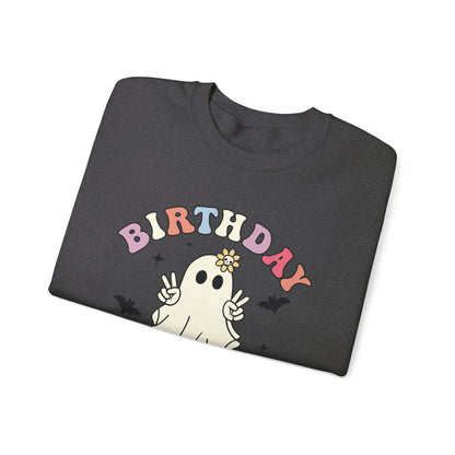 Birthday Ghoul Sweatshirt Funny Halloween Birthday Sweater Retro Halloween Ghost Sweatshirt Groovy Halloween Birthday Party Spooky Season