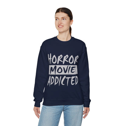 Horror Movie Addicted Sweatshirt Scary Movie Sweater Horror Movie Addict Sweatshirt Halloween Sweater Horror Movie Fan Club Gift Horror Fans