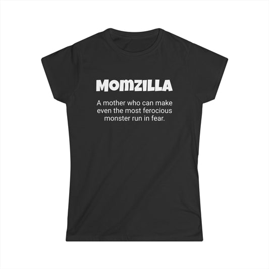 Funny Mom's Women's Softstyle Tee, "Momzilla", Mother's Day Gift,T-shirt for Her, Ladies Adult Unique Novelty Present