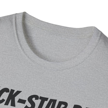 Funny Rugby Dad's Mens Softstyle T-shirt, "Ruck-star Dad", Father's Day Gift, Humorous Unique Novelty Apparel Tee Present