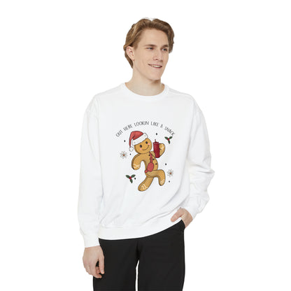 Comfort Colors® Out Here Lookin Like A Snack Sweatshirt Boojee Christmas Sweatshirt Gingerbread Man Sweater Funny Christmas Gift Holiday Tee