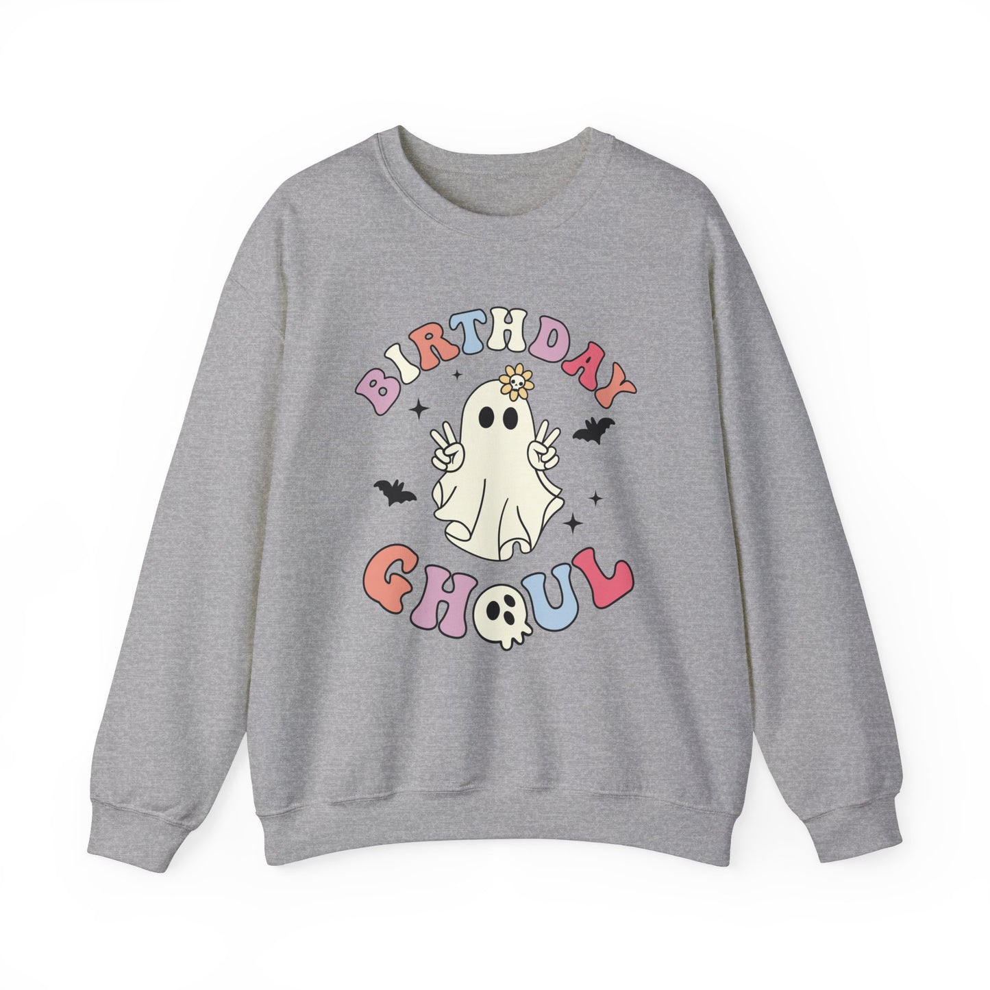 Birthday Ghoul Sweatshirt Funny Halloween Birthday Sweater Retro Halloween Ghost Sweatshirt Groovy Halloween Birthday Party Spooky Season