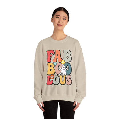 Faboolous Sweatshirt Fabulous Sweater Retro Halloween Sweatshirt Spooky Sweater Groovy Ghost Apparel Trick Or Treat Fall Crewneck Women Gift