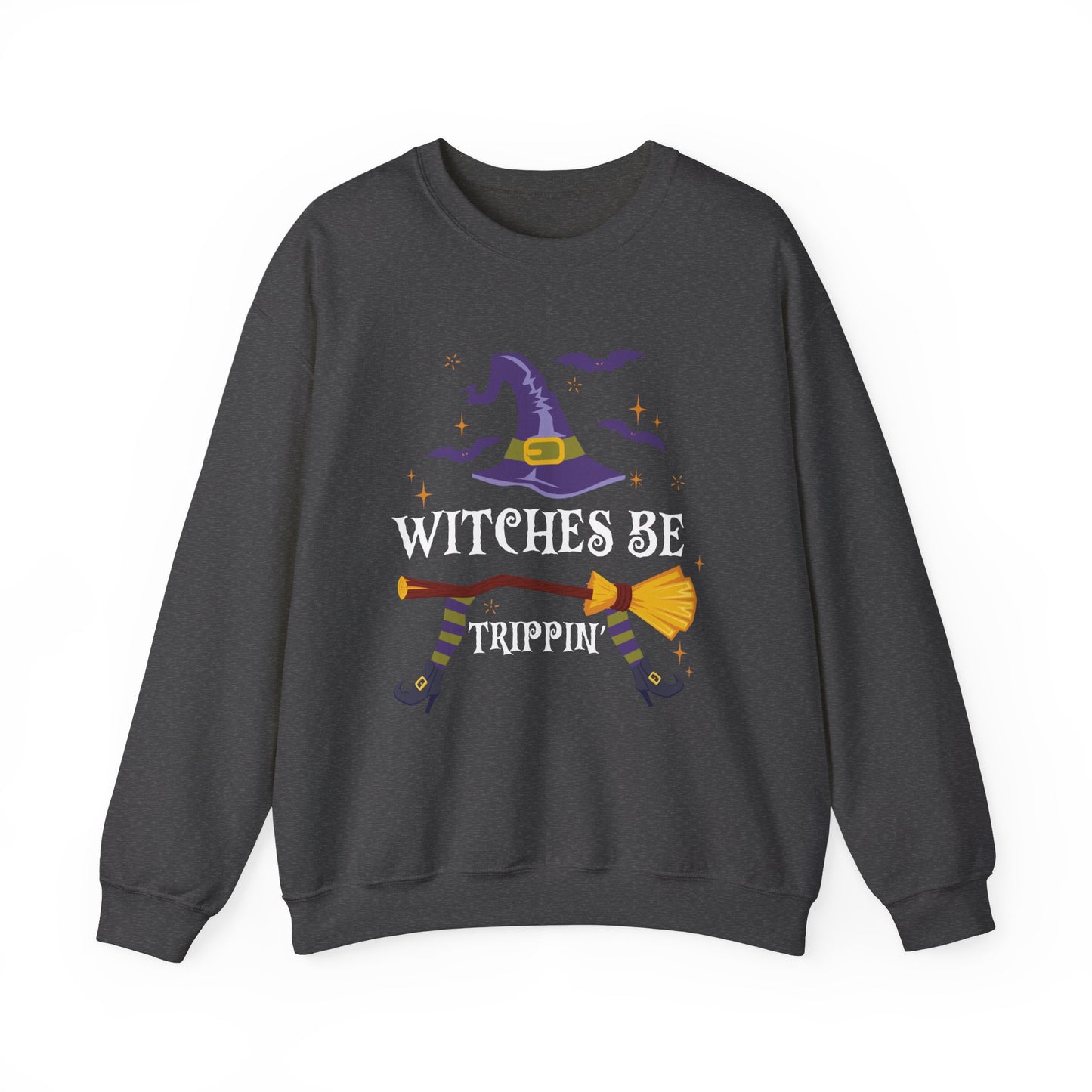 Witches be Trippin Sweatshirt Halloween Witch Sweater Funny Halloween Sweatshirt Witchy Halloween Outfit Salem Witch Apparel Spooky Season