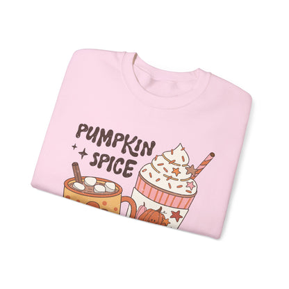 Pumpkin Spice and Everything Nice Sweatshirt Hot Chocolate Sweater Pumpkin Spice Sweater Fall Coffee Sweat Retro Fall Latte Autumn Apparel