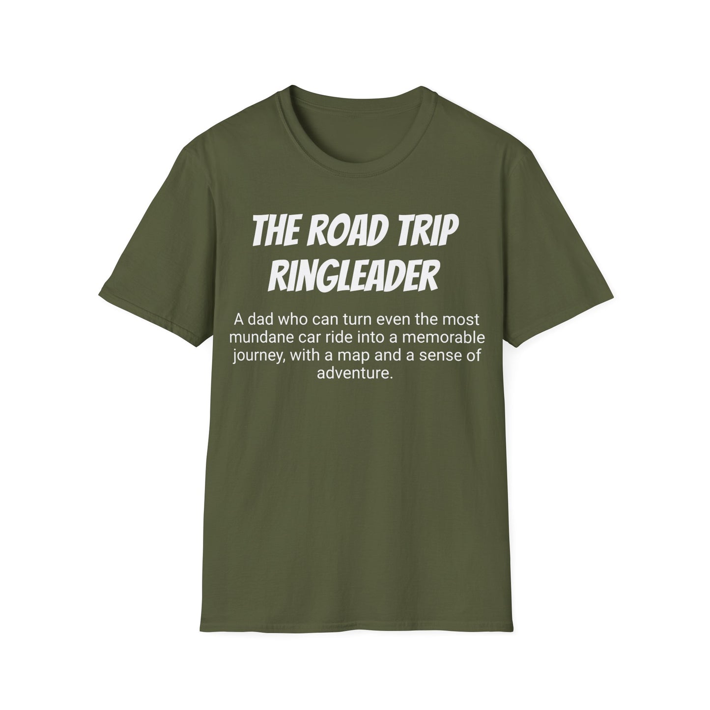 Funny Dad's Mens Softstyle T-shirt, The Road Trip Ringleader",Father's Day Gift,His Tee,Adult Humorous Unique Novelty Present