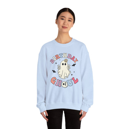 Birthday Ghoul Sweatshirt Funny Halloween Birthday Sweater Retro Halloween Ghost Sweatshirt Spooky Season Groovy Halloween Birthday Party