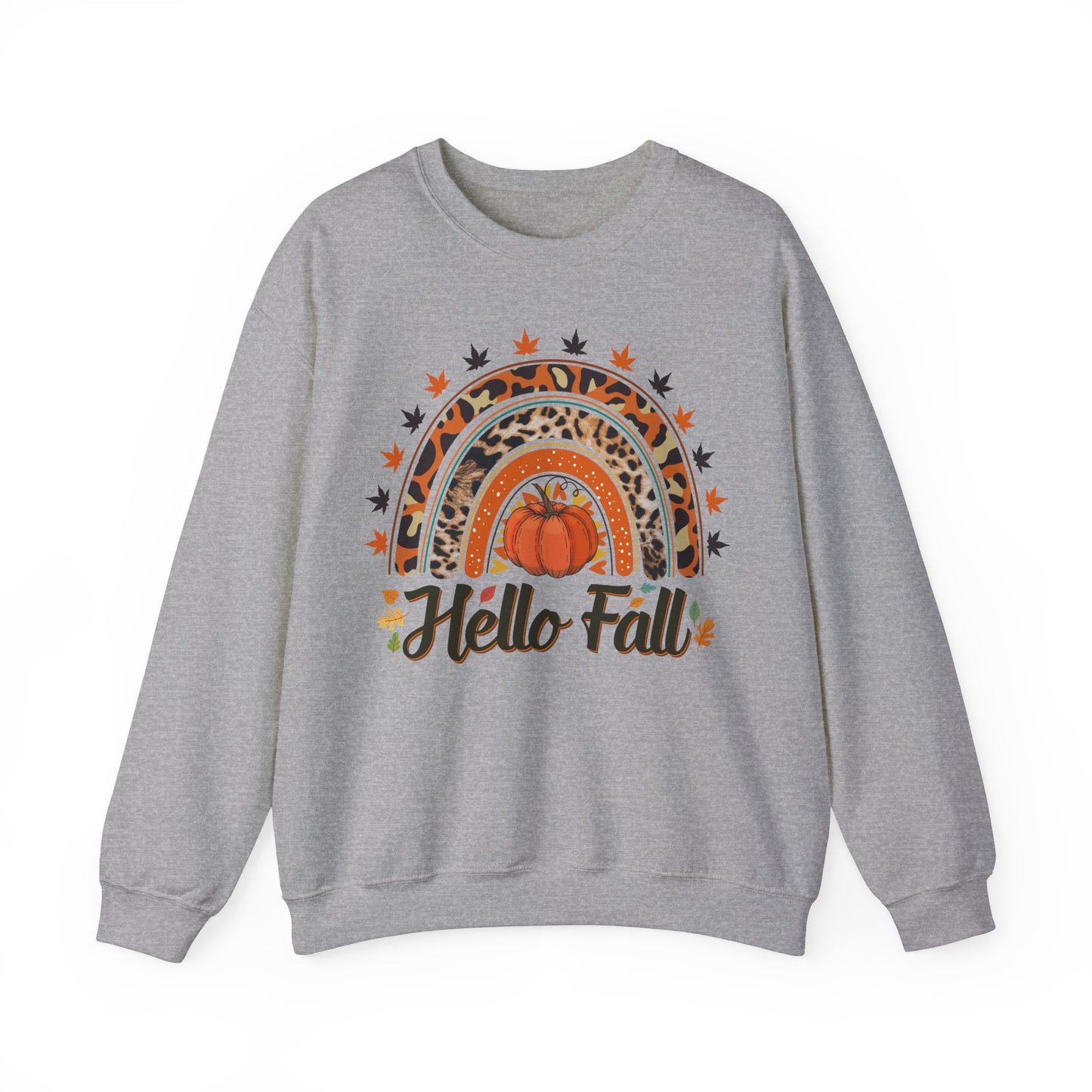 Hello Fall Sweatshirt Retro Vintage Fall Sweater Fall Leopard Sweatshirt Fall Time Sweater Cute Thanksgiving Sweatshirt Pumpkin Spice Sweat