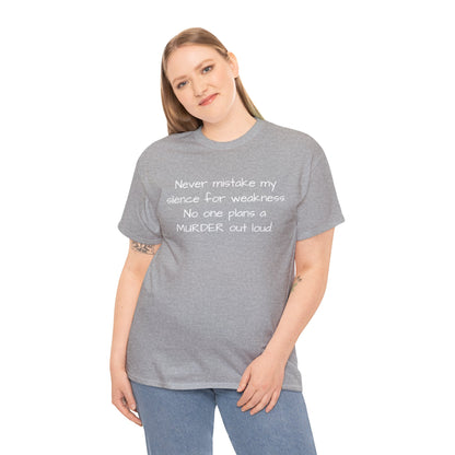 Funny Sarcastic Unisex Softsytle T-shirt, "Never mistake my silence..", Unique Him/Her Gift, Humour Novelty Gag Tee Present