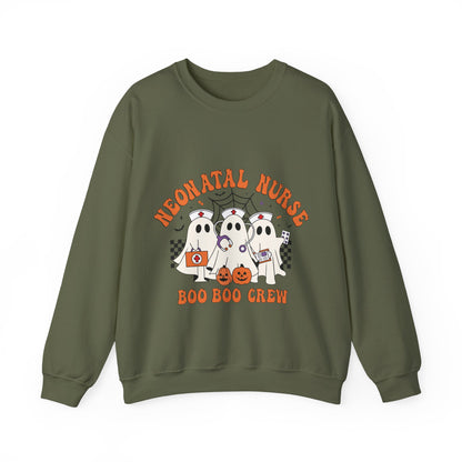 Neonatal Nurse Boo Boo Crew Sweatshirt Ghost Nurse Halloween Sweatshirt Spooky Season Sweater Boo Nursing Student Gift Nurse Squad Pullover