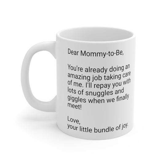 New Mother's 11oz Coffee Mug,"..an amazing job..",Mother's Day, Baby shower, Pregnancy Cup,Mom-to-be Gift,Expecting Mommy Present, Baby Mama