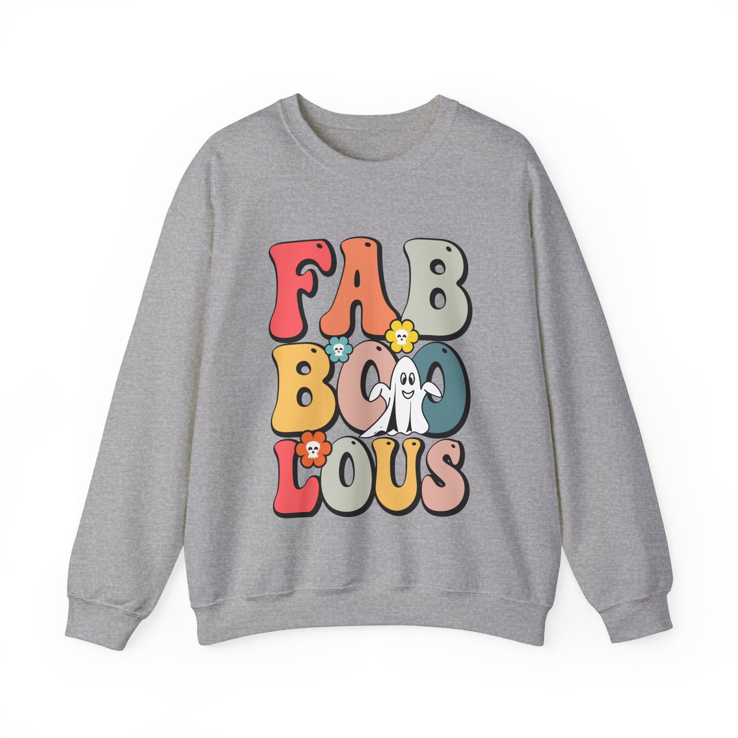 Faboolous Sweatshirt Fabulous Sweater Retro Halloween Sweatshirt Spooky Sweater Groovy Ghost Apparel Trick Or Treat Fall Crewneck Women Gift