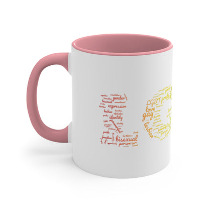 LGBT 11oz Coffee Mug Lesbian Gay Pride Word Cloud Cup Proud Love Support Gift Unique Pride Month Present Unique Cool Novelty His Hers Gift