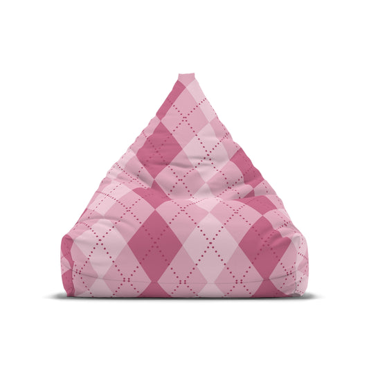 Tartan Bean Bag Chair Cover Pink Scottish Aesthetic Home Decor Cross-checkered Beanbag Teens Dorm Bedroom Living Room Games Room Patio Gift