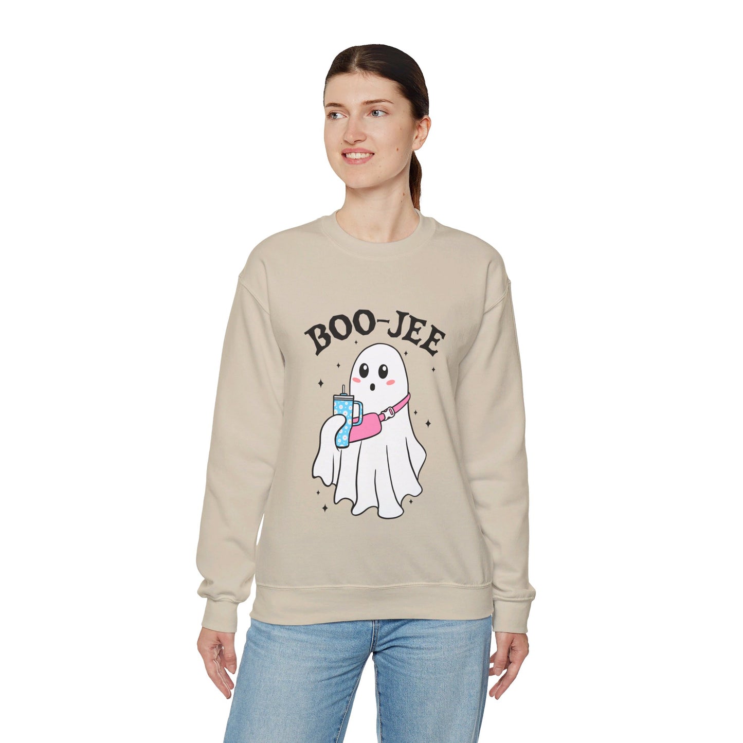 Halloween Boo-Jee Sweatshirt Boujee Ghost Sweater Cute Ghost Halloween Sweatshirt Boo-Jee Funny Halloween Spooky Season Pullover Sweater