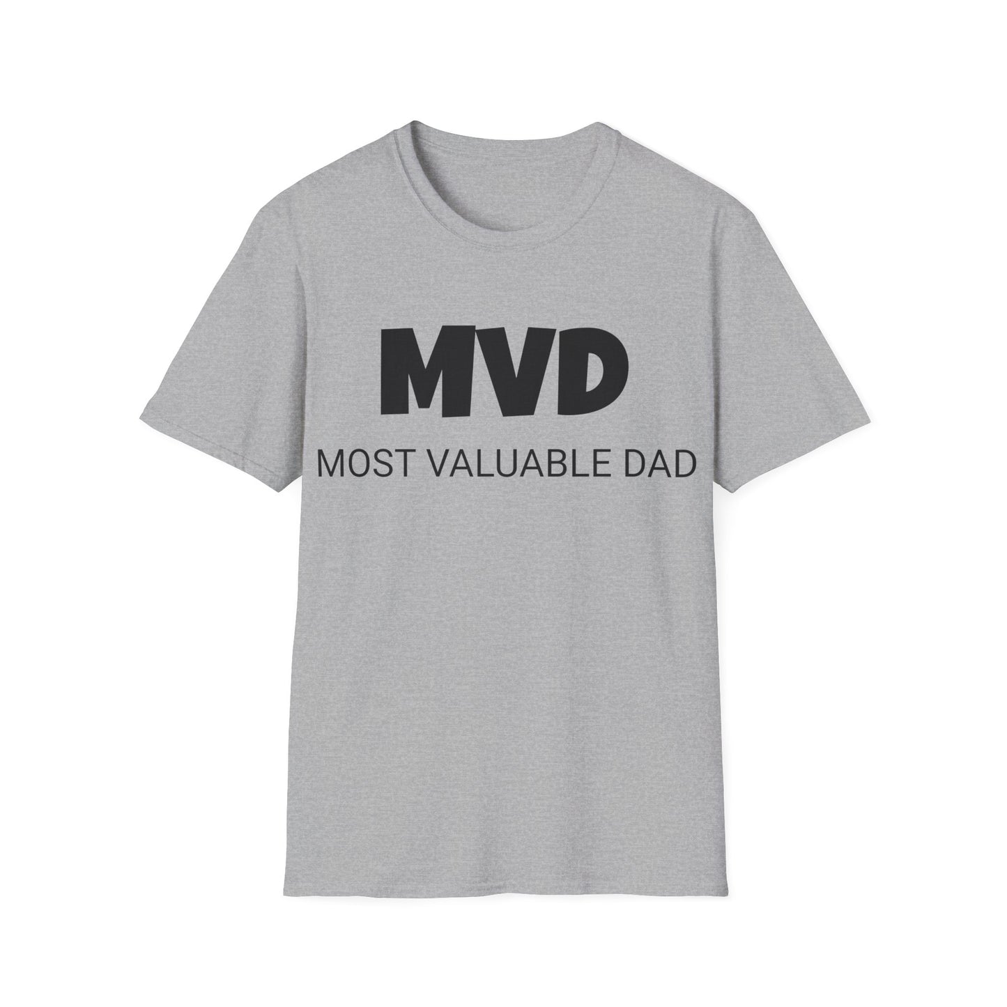 Funny Dad Unisex Softstyle T-Shirt, "MVD", Father's Day Gift, Mens Adult Tee Unique Novelty Present,Ideas for Pappa,Daddy,Pop