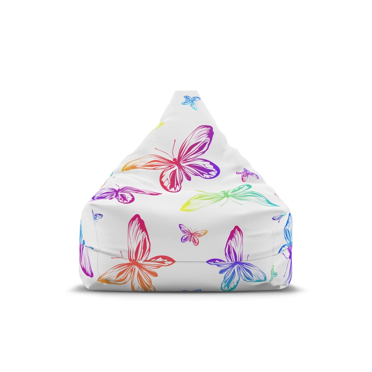 Butterflies Bean Bag Chair Cover Colorful Retro Home Decor Aesthetic Gift Girls Teens Bedroom Gift Living Room Furniture Gaming Beanbag Gift