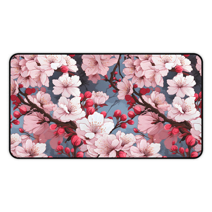 Anime Cherry Blossoms Desk Mat Lofi Office Desk Accessory Manga Floral Mouse Pad Japanese XL Desk Pad Large Gaming Mousepad Unique Gift Idea