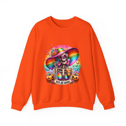 Boo-jee Mama Sweatshirt Retro Mom Halloween Sweater Funny Mom Skeleton Coffee Sweatshirt Bougie Spooky Mama Pullover Sweater Boujee Mom Gift