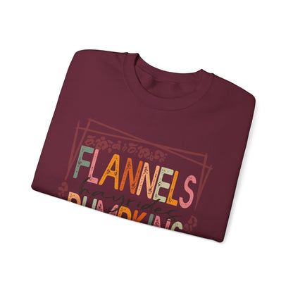 Cute Fall Sweatshirt Flannels Hayrides Pumpkins Sweaters and Bonfires Sweat Fall Vibes Sweater Weather Pumpkin Season Retro Fall Crewneck