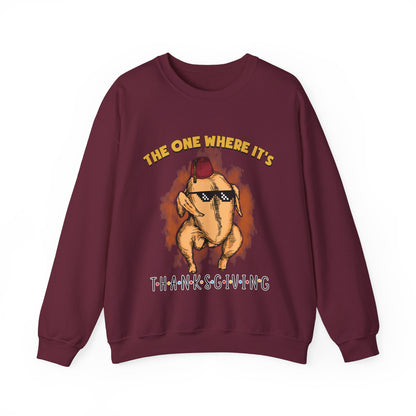 The One Where It's Thanksgiving Sweatshirt Funny Thanksgiving Friends Turkey Sweat Friends Turkey Thanksgiving Sweater Friendsgiving Gift