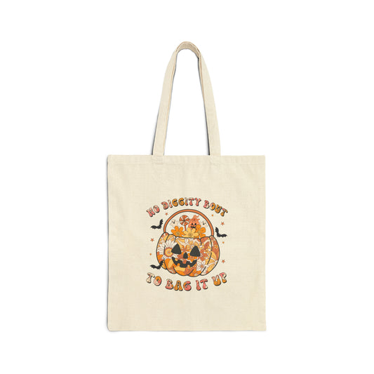 No Diggity Bout To Bag It Up Trick or Treat Bag Halloween Tote Cute Groovy Kids Halloween Trick-or-Treat Bags Retro Halloween Canvas Bag