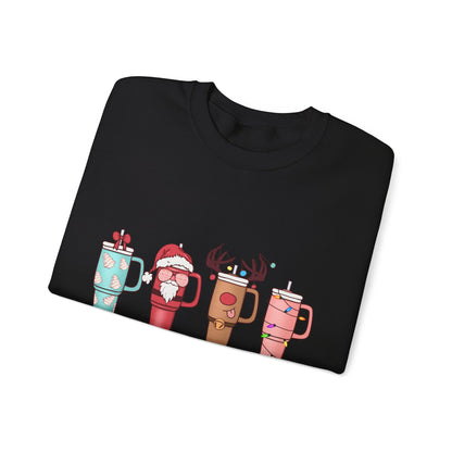 Retro Christmas Obsessive Cup Disorder Sweatshirt Funny OCD Sweater Funny Christmas Cups Crewneck OCD Lover Xmas Coffee Tee Christmas Sweat