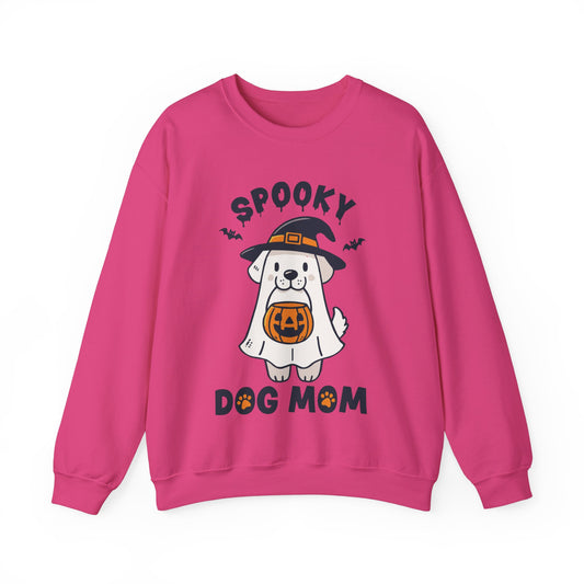 Spooky Dog Mom Sweatshirt Halloween Ghost Dog Sweater Cute Dog Mom Gift Women Dog Lover Pullover Trick or Treat Dog Mom Halloween Sweatshirt