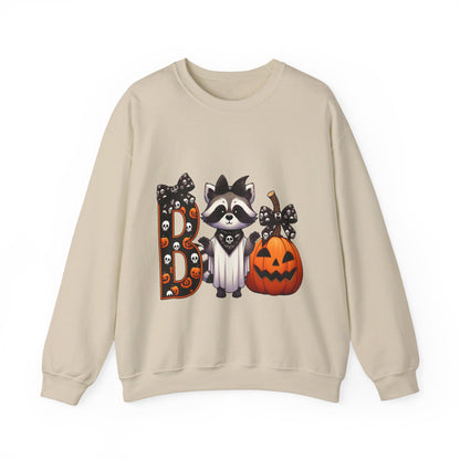 Boo Raccoon Sweatshirt Halloween Raccoon Costume BOO Pullover Sweater Raccoon Lovers Sweatshirt Halloween Cute Raccoon Gift Spooky Season