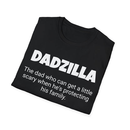 Funny Dad's Mens Softstyle T-shirt, "Dadzilla", Father's Day Gift, Tee for Him, Adult Humorous Unique Novelty Apparel Present