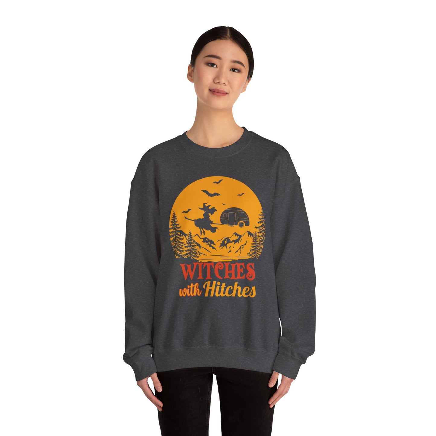 Witches With Hitches Sweatshirt Halloween Campers Life Sweater Adventure Sweatshirt Halloween Camping Crewneck Witchy Pullover Camping Lover