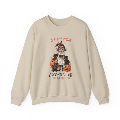 It's the Most Spooktacular Time Of The Year Halloween Sweatshirt Vintage 1950s Halloween Fall Sweater Retro Halloween Apparel Cute Unique