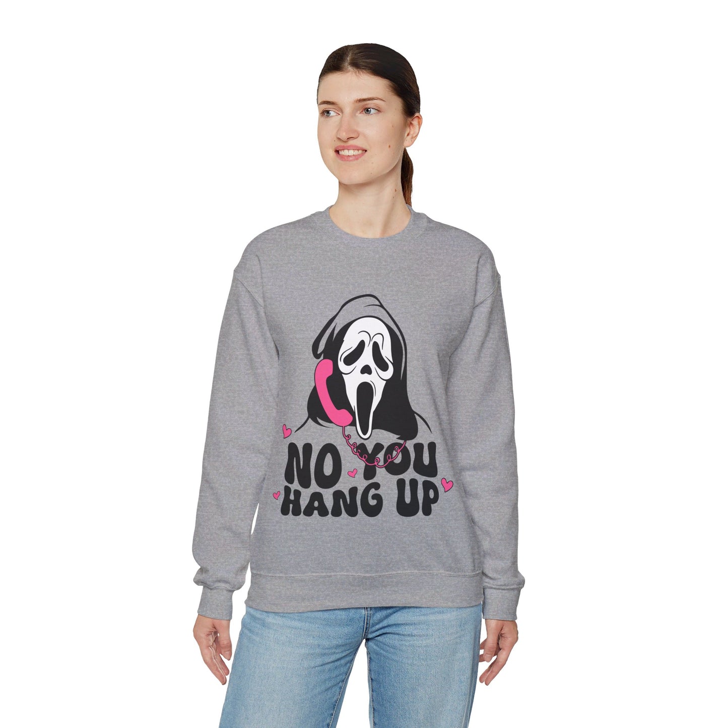 No You Hang Up Sweatshirt Funny Ghostface Sweater Gho-st Calling Halloween Sweatshirt Horror Movie Sweatshirt Scream Halloween Outfit Gift