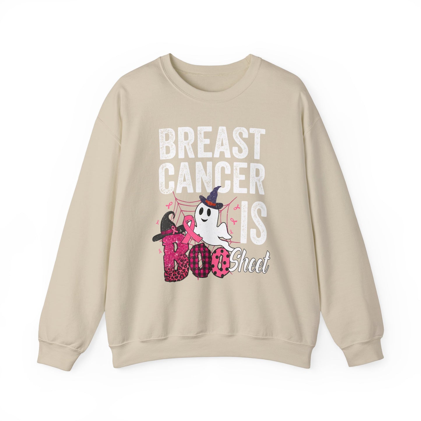 Breast Cancer Is Boo Sheet Sweatshirt Funny Halloween Sweater Breast Cancer Halloween Apparel Cancer Tee Warrior Breast Cancer Survivor Gift