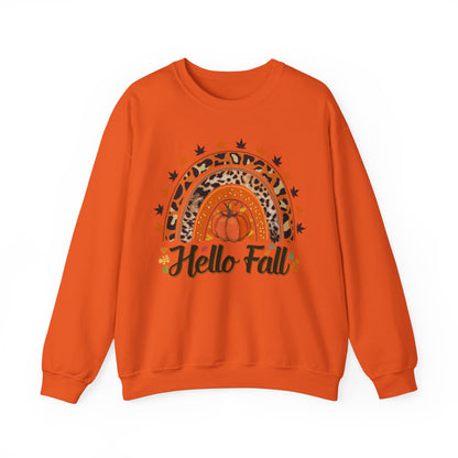 Hello Fall Sweatshirt Retro Vintage Fall Sweater Fall Leopard Sweatshirt Fall Time Sweater Cute Thanksgiving Sweatshirt Pumpkin Spice Sweat