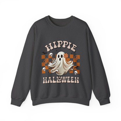 Hippie Halloween Sweatshirt Cute Ghost Sweatshirt Retro Ghost Halloween Sweater Groovy Halloween Sweat Trendy Boho Crewneck Fall Hippy Gift