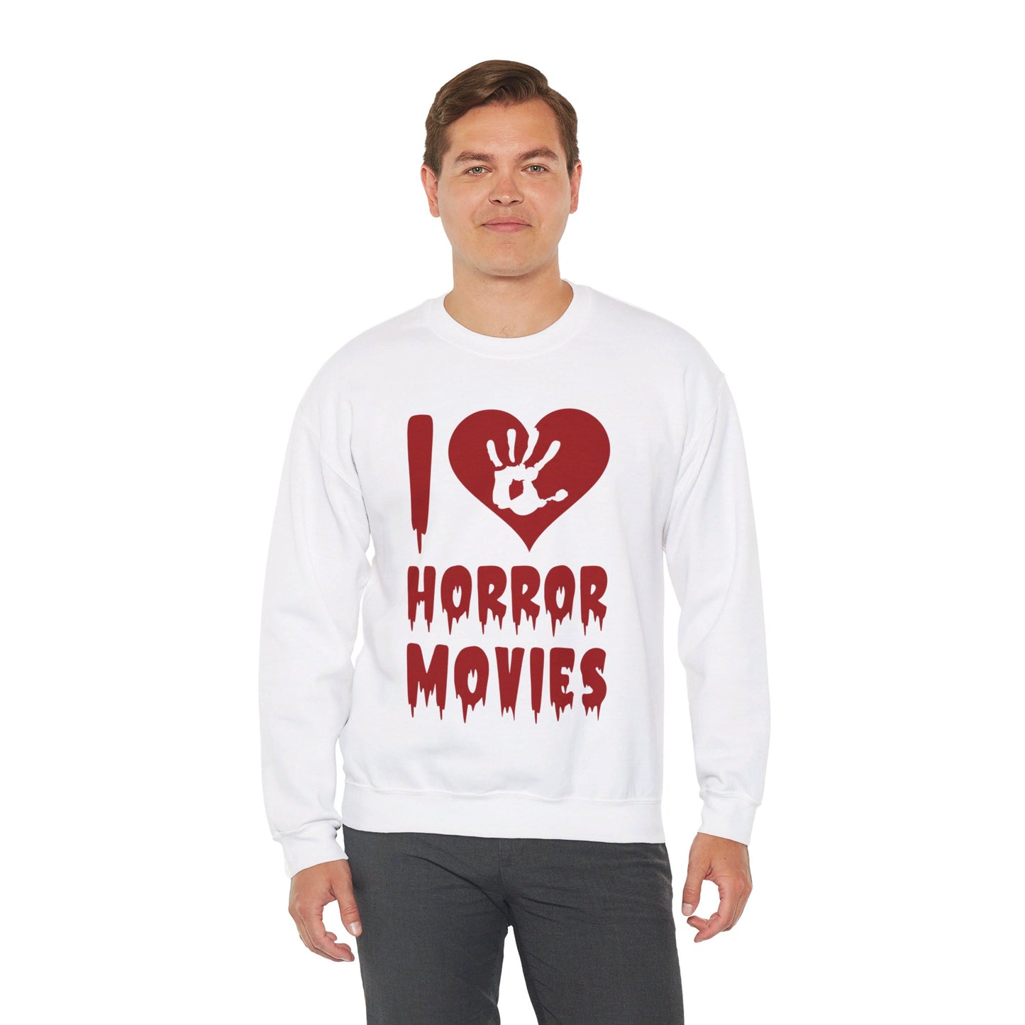 I Love Horror Movies Sweatshirt Horror Movie Addict Sweatshirt Halloween Horror Fan Club Sweatshirt Horror Club Movie Fanatic Halloween Gift